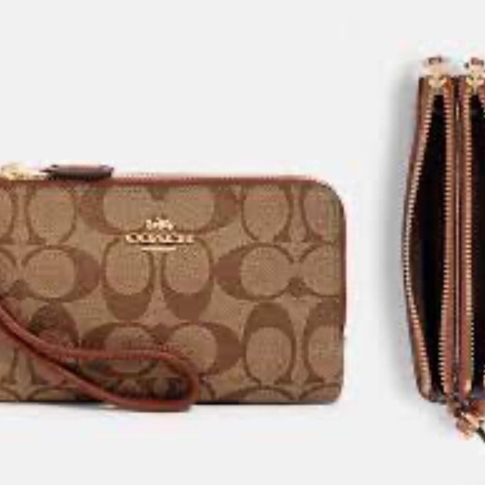 Beautiful Coach Double Zip Wristlet NWT - Picture 3 of 12